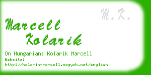 marcell kolarik business card